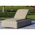 Outsy 79 x 31.5 in. Anna Outdoor Wicker Aluminum Frame Sun Lounger, White & Grey 0AAN-SL-WH